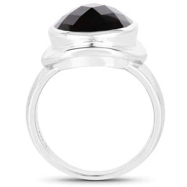 7.90 Carat Genuine Smoky Quartz .925 Sterling Silver Ring - 0