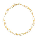 14K Yellow Gold Italian Oval Links Necklace-1