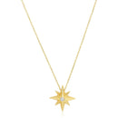 14k Yellow Gold High Polish North Star Necklace-3