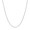 14k White Gold Round Cable Link Chain 1.3mm-2