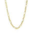 3.8mm 14k Yellow Gold Solid Figaro Chain-2