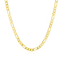 3.1mm 14k Yellow Gold Solid Figaro Chain-2