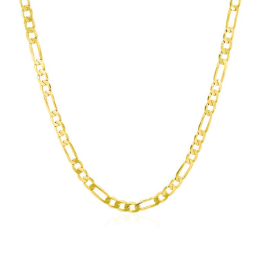 3.1mm 14k Yellow Gold Solid Figaro Chain - 0