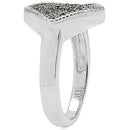 0.28 Carat Genuine Blue Diamond .925 Sterling Silver Ring-2