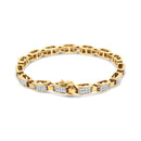 14K Yellow Gold 2 1/2 Cttw Princess-Cut Diamond Link Tennis Bracelet (H-I Color, SI2-I1 Clarity) - 7.25"-2