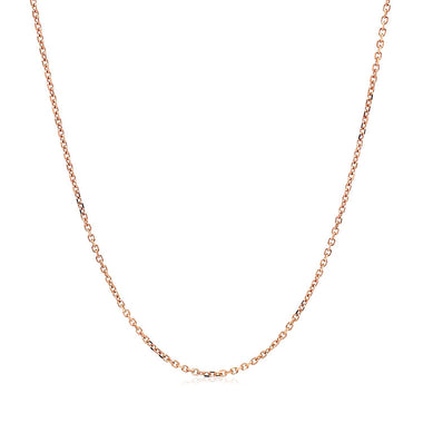 14k Rose Gold Diamond Cut Cable Link Chain 1.1mm - 0