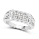 0.27 Carat Genuine White Diamond .925 Sterling Silver Ring-2