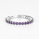 0.78 Carat Genuine Amethyst .925 Sterling Silver Ring-3