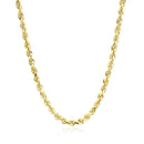 3.5mm 10k Yellow Gold Solid Diamond Cut Rope Chain-2