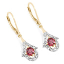 1.20 Carat Genuine Pink Tourmaline .925 Sterling Silver Earrings-2