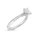 14K White Gold 1.0 Cttw Round Lab Grown Diamond Eagle Claw 4-Prong Set Solitaire Engagement Ring (F-G Color, VS2-SI1 Clarity) - Ring Size 7-3