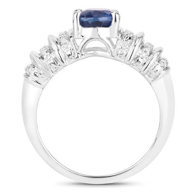 1.40 Carat Genuine Kyanite .925 Sterling Silver Ring - 0