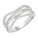 0.46 Carat Genuine White Diamond 14K White Gold Ring (F-G Color, SI Clarity)-1