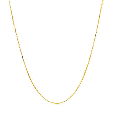 Double Extendable Box Chain in 14k Yellow Gold (0.6mm) - 0