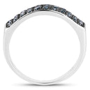 0.40 Carat Genuine Blue Diamond .925 Sterling Silver Ring-2