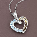 0.84 Carat Genuine Swiss Blue Topaz .925 Sterling Silver Pendant-4