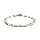 14K White Gold Cuban Link Bracelet-2