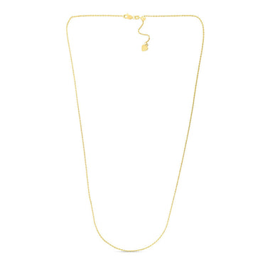 14k Yellow Gold Adjustable Rope Chain 1.0mm - 0