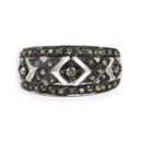 0.27 Carat Genuine Green Diamond .925 Sterling Silver Ring-4