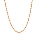 14k Rose Gold Solid Diamond Cut Rope Chain (2.30 mm)-2