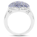 2.00 Carat Genuine Tanzanite .925 Sterling Silver Ring-2