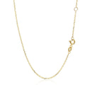 14k Yellow Gold 17 inch Necklace with Round Amethyst-3