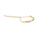 14K Yellow Gold Plated .925 Sterling Silver 1/10 Cttw Diamond Wave and Hearts Bolo Bracelet (I-J Color, I2-I3 Clarity) - 4"-10" Adjustable-2