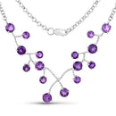 5.36 Carat Genuine Amethyst .925 Sterling Silver Necklace-1