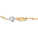10k Two-Tone Gold 1/3 Cttw Diamond Pave Set Heart S-Link 7.25" Bracelet (I-J Color, I2-I3 Clarity)-2