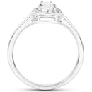 14K White Gold 0.64 Carat Genuine White Diamond Ring-2