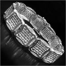 14K Yellow Gold Plated 0.67 Carat Genuine White Diamond .925 Sterling Silver Bracelet-1