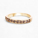 0.45 Carat Genuine Champagne Diamond 14K Yellow Gold Ring (I1-I2)-4