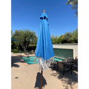 9ft 6 Ribs Replacement Umbrella Canopy w/ Tassels in Capri Blue Olefin (Canopy Only)-3