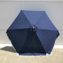 9ft 6 Ribs Replacement Umbrella Canopy w/Fringed Valance in Navy Olefin (Canopy Only)-6