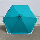 9ft 6 Ribs Replacement Umbrella Canopy w/Fringed Valance in Turquoise (Canopy Only)-7