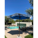 9ft 8 Ribs Replacement Umbrella Canopy w/ Tassels in Capri Blue (Canopy Only)-2