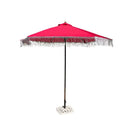 9ft 8 Ribs Replacement Umbrella Canopy w/ Tassels in Red (Canopy Only)-1