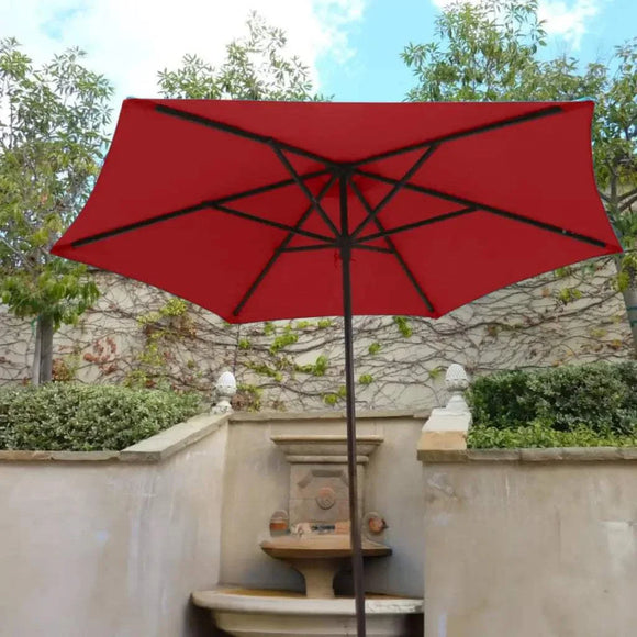 9ft Market Patio Umbrella 6 Rib Replacement Canopy Brick