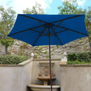9ft Market Patio Umbrella 6 Rib Replacement Canopy Capri Blue Olefin-7