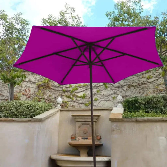 9ft Market Patio Umbrella 6 Rib Replacement Canopy Fuchsia