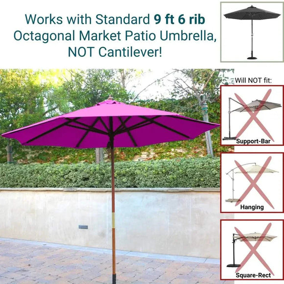 9ft Market Patio Umbrella 6 Rib Replacement Canopy Fuchsia