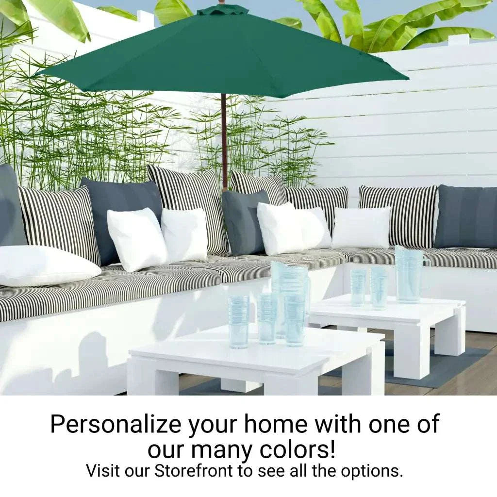9 ft 6 ribs patio umbrella TheLAShop 6-Rib Replacement Canopy Does not fit offset or cantilever umbrellas. Covered Living 9ft Umbrella Replacement