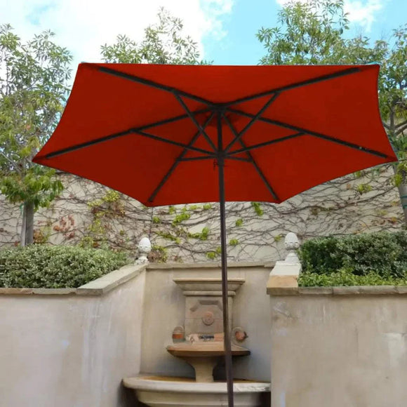 9ft Market Patio Umbrella 6 Rib Replacement Canopy Orange