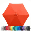 9ft Market Patio Umbrella 6 Rib Replacement Canopy Orange-2