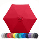 9ft Market Patio Umbrella 6 Rib Replacement Canopy Red-7