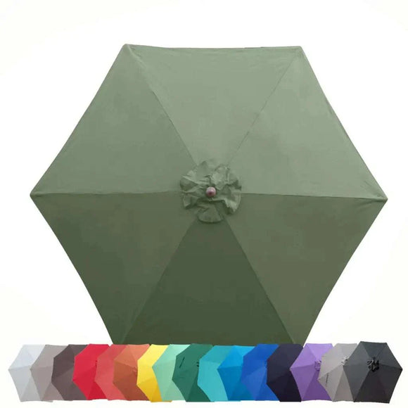 9ft Market Patio Umbrella 6 Rib Replacement Canopy Sage Green