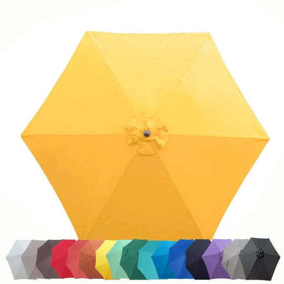 9ft Market Patio Umbrella 6 Rib Replacement Canopy Yellow Olefin