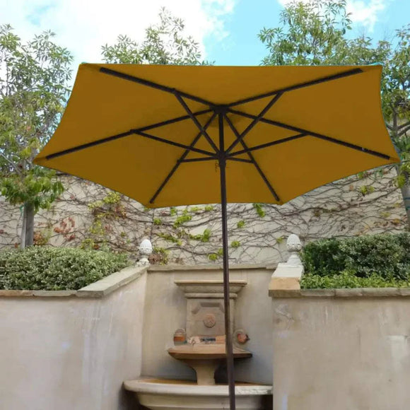 9ft Market Patio Umbrella 6 Rib Replacement Canopy Yellow Olefin
