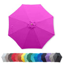 9ft Market Patio Umbrella 8 Rib Replacement Canopy Fuchsia-9