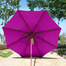 9ft Market Patio Umbrella 8 Rib Replacement Canopy Fuchsia-8